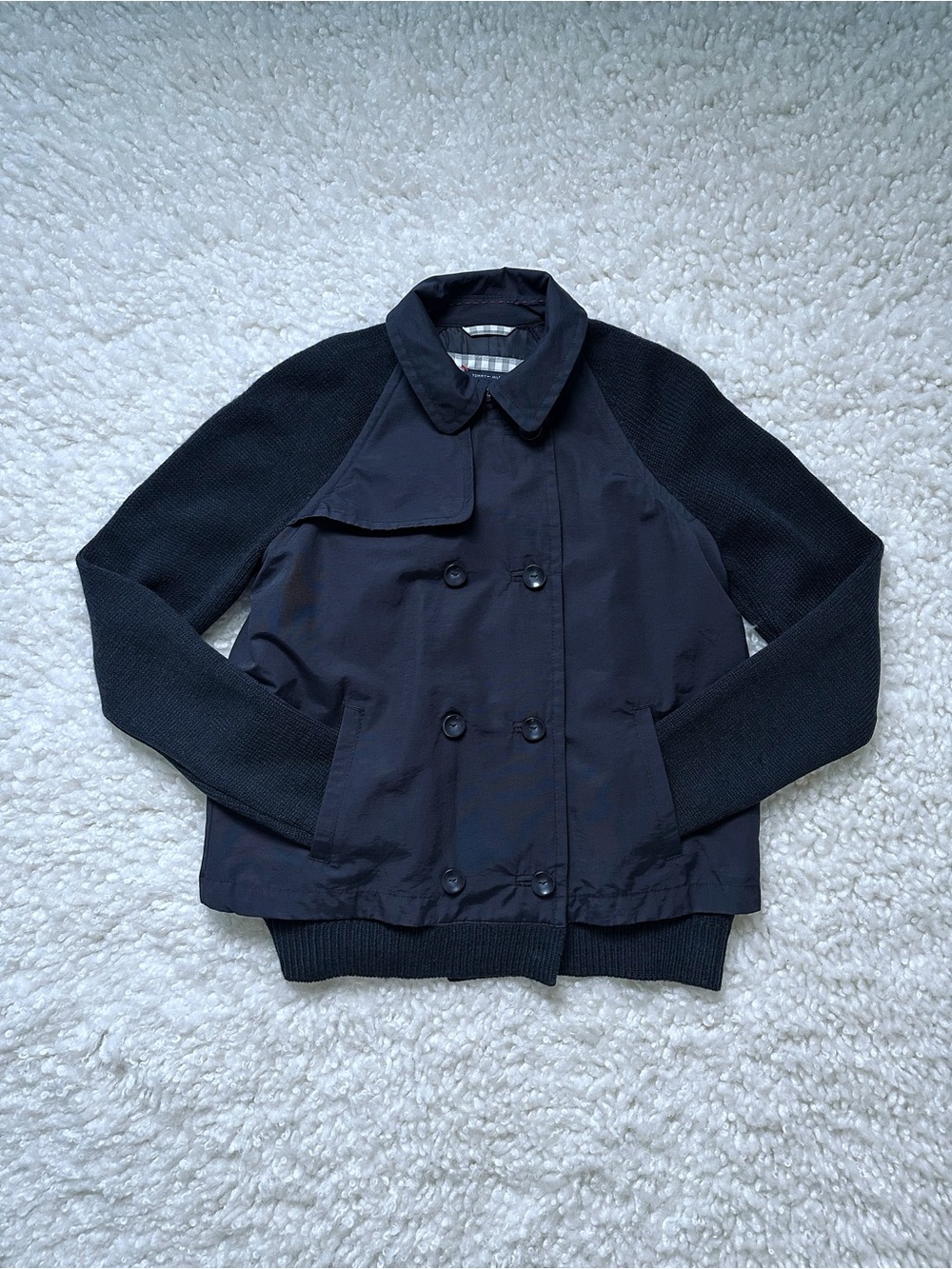 Tommy Hilfiger Mixed-Media Jacket – Size S Cute and Excellent condition